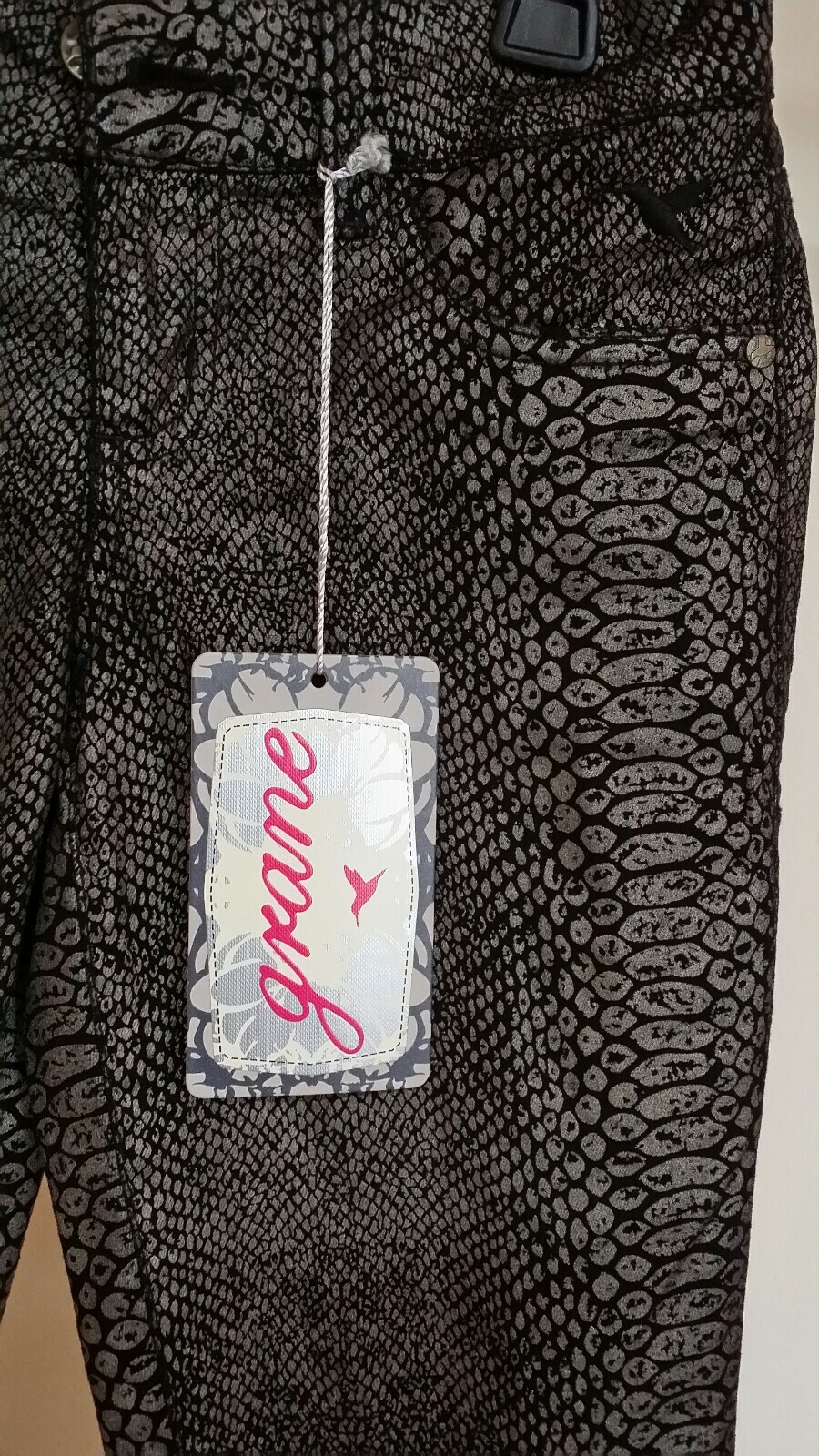 Black Snake print Skinny Jeans Junior's 